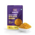 Sugar.Fit Active Guilt-Free Bhujiya,100% Roasted, No Palm Oil, Sugar-Free, High Protein, Low GI Snack for diabetes, Crunchy Flavour, High Protein, Low GI Bhujia 150 gm (Pack 1) - Fast UK Delivery