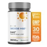 Decode Age DAKE Supplement, Supports Vision, Immunity, Bone, Heart and Skin Health, Vitamin D3, K2 (MK7), A & E 30 Veg Capsules - Fast UK Delivery
