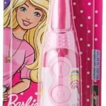 Colgate Kids Extra Soft Bristles Barbie Battery Powered Toothbrush With Tongue Cleaner 1 Pc. (Pink), semi automatic - Fast UK Delivery