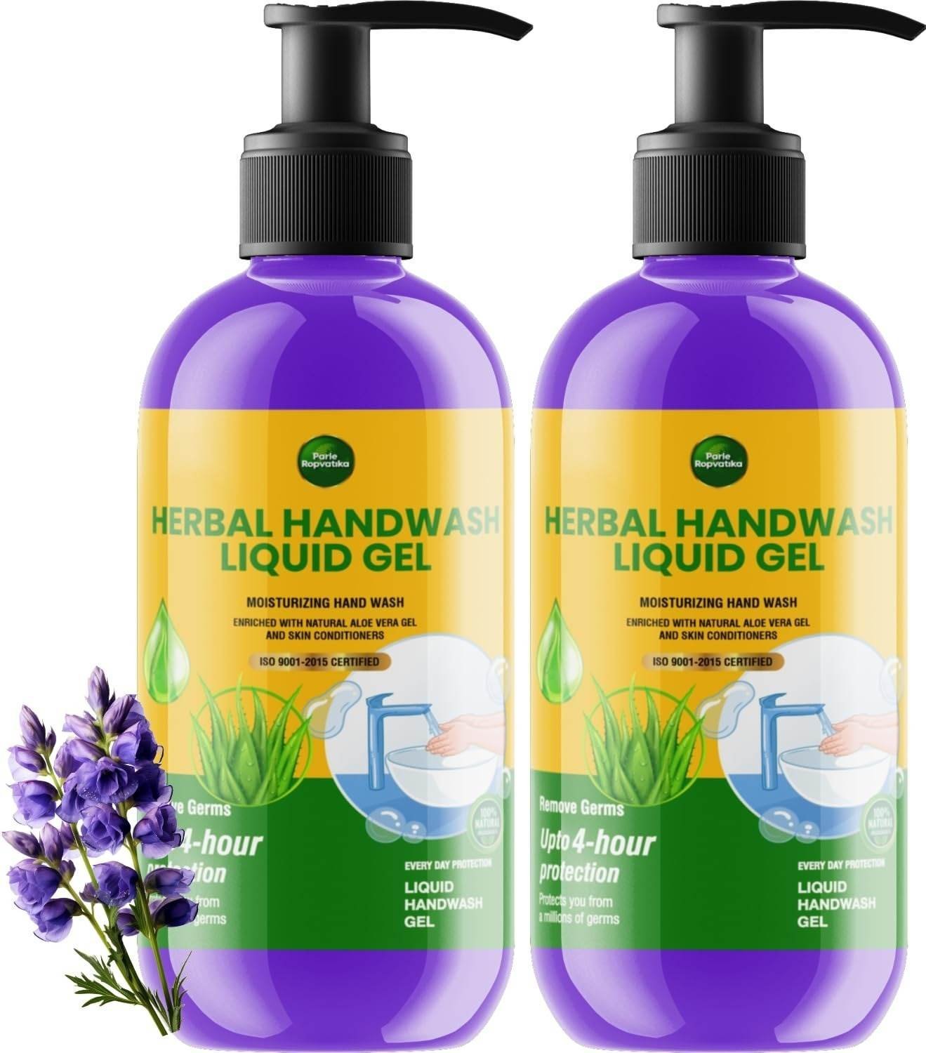 uk71LDi4IeWwL-1-1.jpg Parle Ropvatika 1 Liter Herbal Handwash Aloevera, Glycerine Hand Body Wash Pump Shower Gel Rich Foam for Moisturizing Soft Foaming on Hands (Lavender 500ml Pack 2 (1 Liter)) - Fast UK Delivery - Image 1