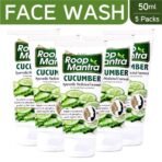 Roop Mantra Cucumber Face Wash 50ml, Pack of 5 - Fast UK Delivery