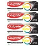 Colgate Total 120gm x 4pcs (480gm) Charcoal Deep Clean Toothpaste, Antibacterial Toothpaste, Stronger 12-Hour Anti-Germ Protection, Whole Mouth Health, World's No. 1* Germ-fighting Toothpaste - Fast UK Delivery