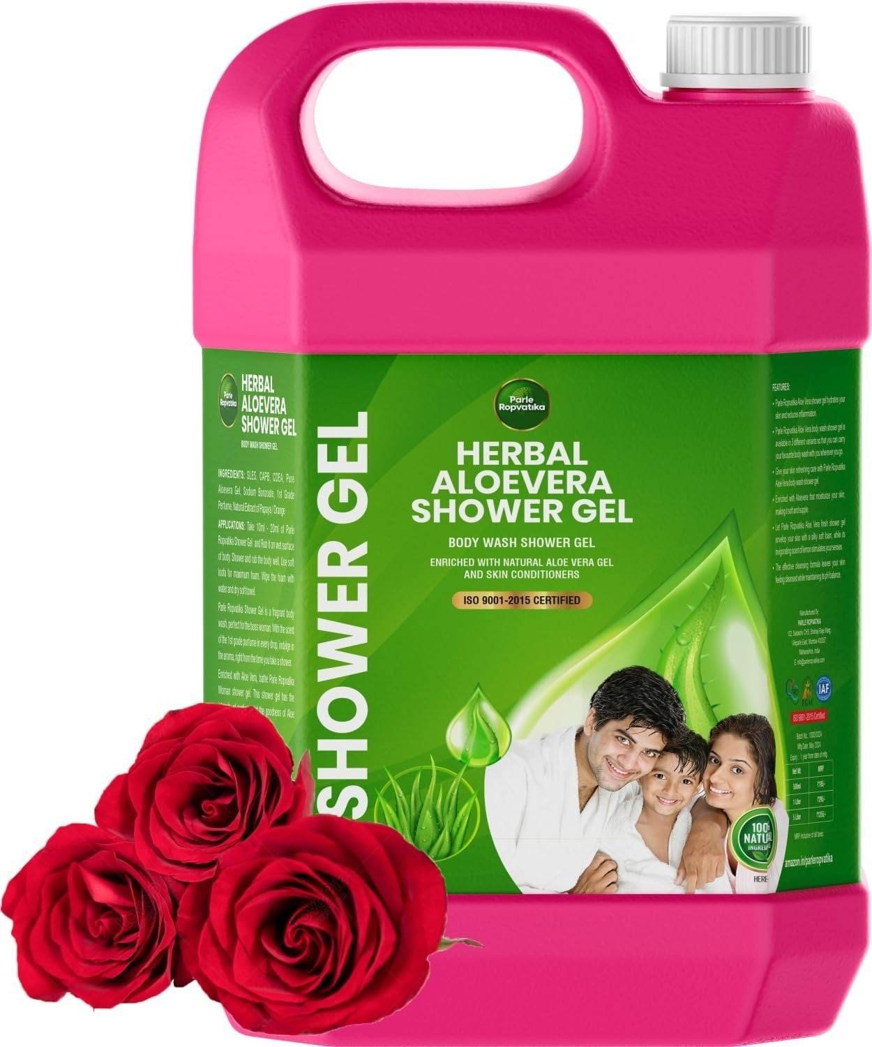 uk71LpkkwberL-1-1.jpg Parle Ropvatika Shower Gel & Body Wash with Pure Glycerin |Enriched with Skin Conditioners for a Radiant Glow |Suitable for Women & Men |PH-Balanced Formula for All Skin Types (Rose 5 Liter) - Fast UK Delivery - Image 1