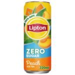 LIPTON ZERO SUGAR PEACH ICE TEA (PACK OF 6) 320ML*6 - Fast UK Delivery