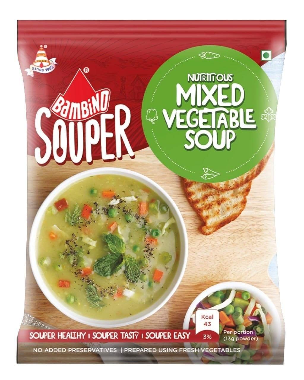 uk71N2AW5yqdL-1-1.jpg Bambino Mixed Vegitables Soup 45 Gms - Fast UK Delivery - Image 1