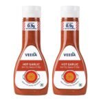 VEEBA Hot Garlic Stir Fry Sauce & Dip, 330Gram - Pack of 2 - Fast UK Delivery