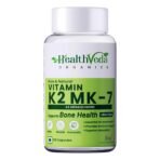 HEALTH VEDA ORGANICS PRIVATE LIMITED Vitamin K2|100% Vegetarian Vitamin K2 Benefits In Bone Health - 55Mcg - 120 Vitamin K27 Capsules - Fast UK Delivery