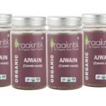 Praakritik Organic Ajwain | Carom Seeds | Ajwain Seeds | 100% Organic | 100% Natural | Antioxidant | No Added Preservatives | Pack of 4 | 100 Grams Each - Fast UK Delivery