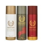 DENVER Rider Deo, Imperial Deo and Honour Deo - 200ML Each (Combo Pack of 3) | Long Lasting Deodorant Body Spray for Men - Fast UK Delivery