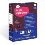 CRISTA Darjeeling Whole Black Cardamom Seeds | Kali/Badi Elaichi | Zero added Colours, Fillers, Additives & Preservatives | Aromatic & Natural | 100 gms