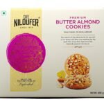 Cafe Niloufer Premium Butter Almond Cookies 400 g | Packed with fiber and good fats | High dry fruit content - Fast UK Delivery