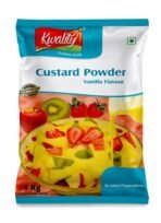 Kwality Custard Powder 1kg (Vanilla Flavor), Smooth & Creamy Custard, Quality Ingredients, Best for Fruit Salads - Fast UK Delivery