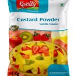 Kwality Custard Powder 1kg (Vanilla Flavor), Smooth & Creamy Custard, Quality Ingredients, Best for Fruit Salads - Fast UK Delivery