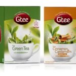 GTEE Green Tea Bags - Regular & Green Tea Bags - Cinnamon & Cardamom, 25 Tea Bags (Pack of 2) - Fast UK Delivery
