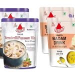 Bambino Combo Instant Mix's of Badam Drink Mix 200 Gms X Pack of 2 (400 Gms) I Vermicelli Payasam Mix 180 Gms X Pack of 2 (360 Gms) - Fast UK Delivery