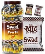 Swad Imli Candy Jar 200 Toffee (Khata Mitha Tamarind Masala) & Swad Original 50 Toffee Pack, 2 units - Fast UK Delivery