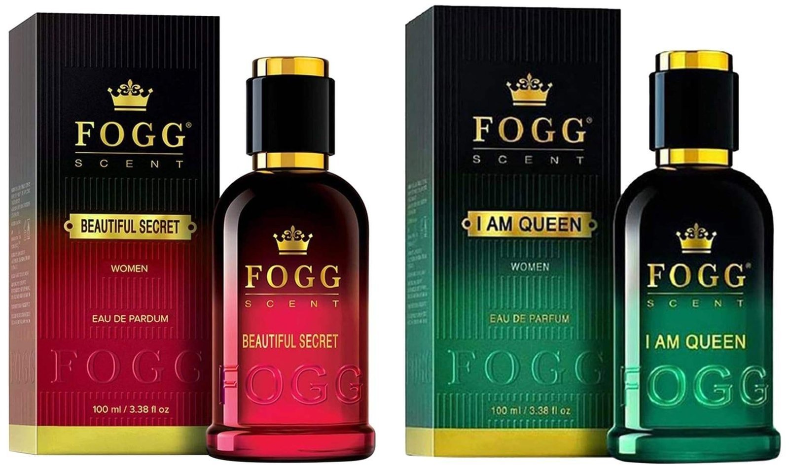 uk71RseGJXxKL-1-1.jpg Fogg Beautiful Secret Scent For Women, 100ml & I Am Queen Scent For Women, 100ml (Spray) - Fast UK Delivery - Image 1