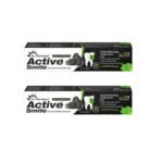 DR. MOREPEN Active Smile Charcoal Toothpaste, Make Your Smile Pearly White! Enriched with Activated Charcoal, Mulethi, Babool, Miswaak and other Potent Herbs | Pack of 2-100 gms each - Fast UK Delivery