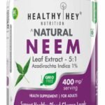 HealthyHey Nutrition Neem Leaf Extract (Indica), 60 Veg. Capsules - Natures Miracle Detoxifying Agent. Promotes Healthy Respiratory, Digestive and Immune System - No GMO. Gluten Free. - Fast UK Delivery