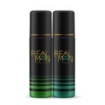 FOGG Men Realman Aerosol Fresh Scent Deodorant Sprit + Attract, 400Ml (Pack Of 2) - Fast UK Delivery