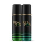FOGG Men Realman Aerosol Fresh Scent Deodorant Sprit + Attract, 400Ml (Pack Of 2) - Fast UK Delivery