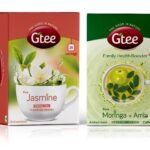 GTEE Green Tea Bags - Jasmine & Moringa Tea Bags, 25 Tea bags (Pack of 2) - Fast UK Delivery