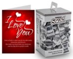 Swad I Love You Gift for Girlfriend/Boyfriend/wife/husband with Card (Swad Digestive Candy 125 Gift Box & 1 Greeting card) - Fast UK Delivery