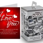 Swad I Love You Gift for Girlfriend/Boyfriend/wife/husband with Card (Swad Digestive Candy 125 Gift Box & 1 Greeting card) - Fast UK Delivery