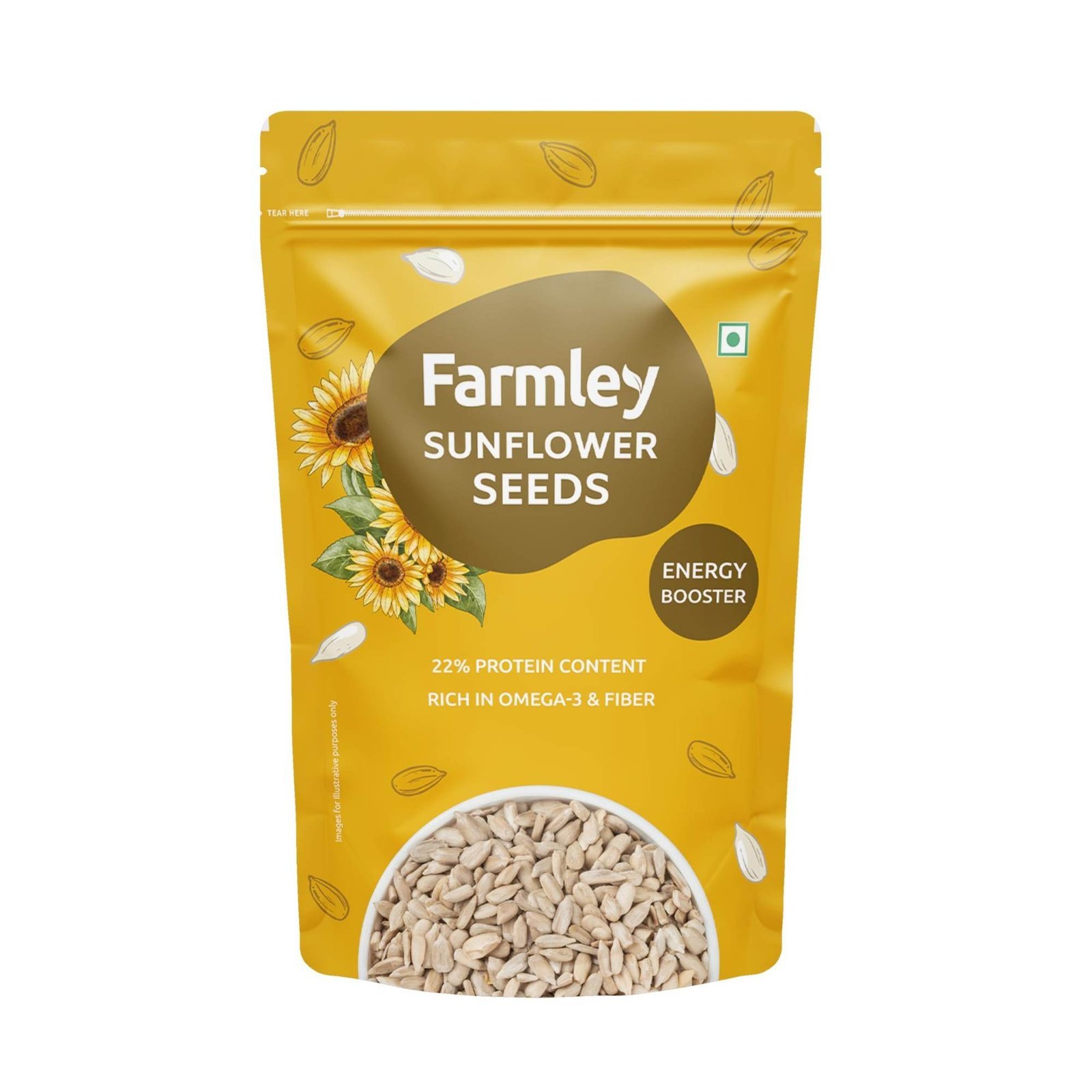 uk71TxjQxMMkL-1-1.jpg Farmley Sunflower Seeds 200 gram I Sunflower Seeds for Eating | Diet Food | Healthy Snack | Raw seeds | Weight management | Source of Antioxidants Pack of 1 - Fast UK Delivery - Image 1