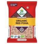 24 Mantra Organic Red Poha/Flattened Red Rice/Erra Atukula - 500gms | Organic | Chemical Free & | Pesticides Free | Easily Digestible - Fast UK Delivery