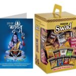 Swad Gift for Happy Shivratri Shiva Card with Card (Swad Mixed Candy 125 Gift Box & 1 Greeting card) - Fast UK Delivery