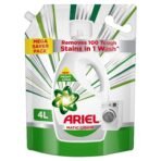Ariel Liquid Detergent Front Load - 4L | Removes 7 day dried-in Stains in 1 wash inside Washing Machine | Now at Price of Powders | Amazing Fragrance | Protects Colours | Dissolves Faster - Fast UK Delivery