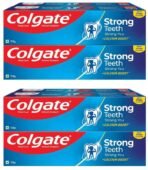 Colgate Strong Teeth, Buy 3+1 Free, 700g (175g x 4, Combo Pack of 8), India's No: 1 Toothpaste Brand, Calcium-Boost for 2X Stronger Teeth, Prevents Cavities, Whitens, Freshens Breath - Fast UK Delivery
