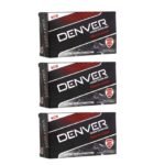 DENVER Black Code Bathing Soap -125GM Each (Pack Of 3) | Fragrance Soap Specially for Men - Fast UK Delivery
