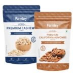 Farmley Dry Fruits Combo Pack 2kg | Almonds 1kg | Cashews 1kg | Mixed Dry Fruits | Healthy Snacks - Fast UK Delivery