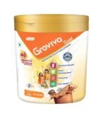 Groviva Gold Milk Protein Powder for Kids | 2-6 Years | 200g Chocolate Jar| 46 Nutrients | Growth & Digestive Nutrients | Supports Physical Growth, Brain Development, Immunity & Eye Health - Fast UK Delivery