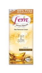 Fem Fairness Naturals Hair Removal Cream Fair And Soft, 40 Gm (Pack Of 4) - Fast UK Delivery