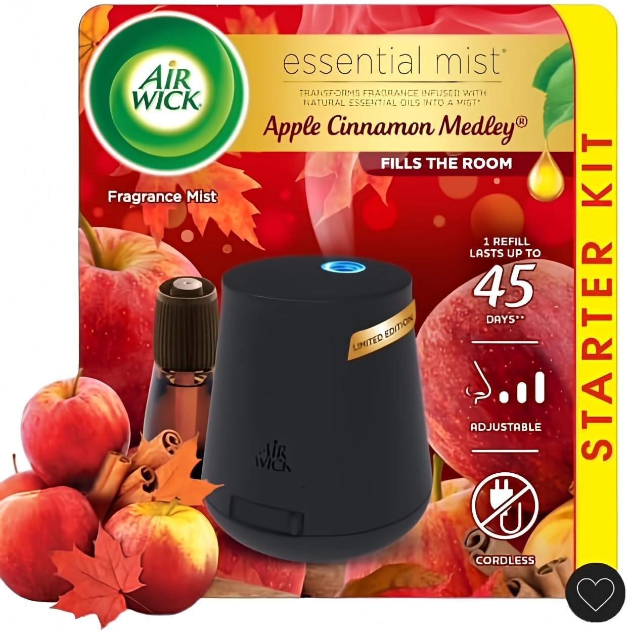uk71VKPp6NU5L-1-1.jpg Air Wick Apple & Cinnamon Scented Starter Kit Free Refill, Pack of 1 - Fast UK Delivery - Image 1