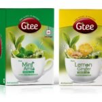 GTEE Green Tea Bags - Mint & Green Tea Bags - Lemon & Ginger, 25 Tea bags (Pack of 2) - Fast UK Delivery