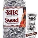 Swad Candy Jar (Digestive & Tangy Indian Masala Flavour Sweet Toffee) Vegan & Gluten Free, 250 Candies Jar - Fast UK Delivery