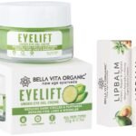 Bella Vita Organic EyeLift Hydrating Natural Under Eye Cream Gel for Dark Circles, 20 gm & Organic Lip Balm for Dry, Damaged and Chapped Lips 5 gm - Fast UK Delivery