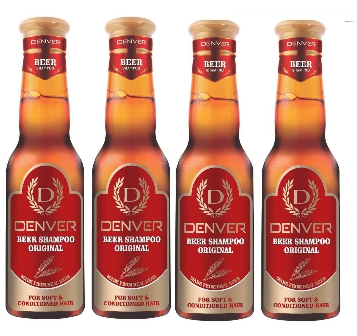 uk71W6kvPXbEL-1-1.jpg DENVER Original Beer Shampoo - 200ML Each (Pack of 4) | For Soft & Conditioned Hair - Fast UK Delivery - Image 1