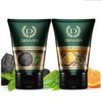 DENVER Deep Cleanse + Oil Clear Face Wash - 100GM Each (Combo Set Of 2) | Deep Pore Cleaning & Remove Acne & Lighten Dark Spots Face Gel for Men| Fights Acne and Pollution | All Skin Type - Fast UK Delivery