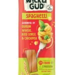 WickedGud 2X Fiber Spaghetti Pasta | No Maida | Durum Wheat Semolina | Brown Rice | Red Lentils | Healthy Diet Pasta - 400gm - Fast UK Delivery