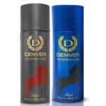 DENVER Sporting Club Rider Deo & Goal Deo (200ML Each, Pack of 2) Long Lasting Deodorant Spray - For Men - Fast UK Delivery