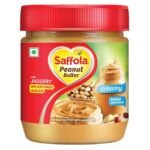 Saffola Peanut Butter with Jaggery, Creamy 350 gm | High Protein Peanut Butter | No Refined Sugar - Fast UK Delivery