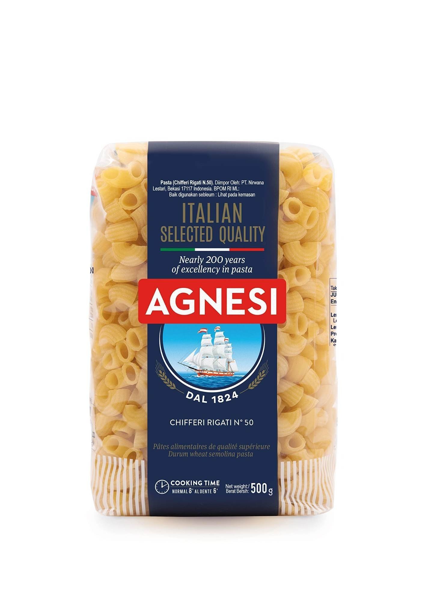 uk71Y-iGgkE6L-1.jpg Agnesi Chifferi Pasta, 500g, Product of Italy - Fast UK Delivery - Image 1