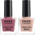 FACESCANADA Ultime Pro Splash Glossy Finish Nail Enamel-Marmalade 108 (8Ml) & Ultime Pro Splash Glossy Nail Enamel-Biscotti 124 (8Ml) - Fast UK Delivery
