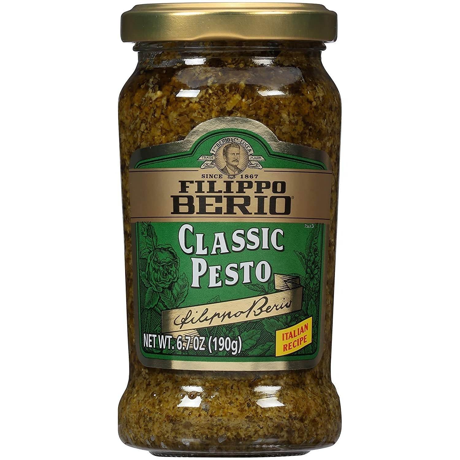 uk71YJFU0uUPL-1-1.jpg Filippo Berio Classic Pesto, 190g - Fast UK Delivery - Image 1