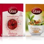GTEE Hibiscus Tea Bags & Green Tea Bags - Cinnamon & Cardamom, 25 Tea bags (Pack of 2) - Fast UK Delivery